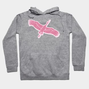 Pink Stork pattern Hoodie